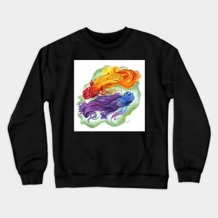 Floral Betta Fish Crewneck Sweatshirt